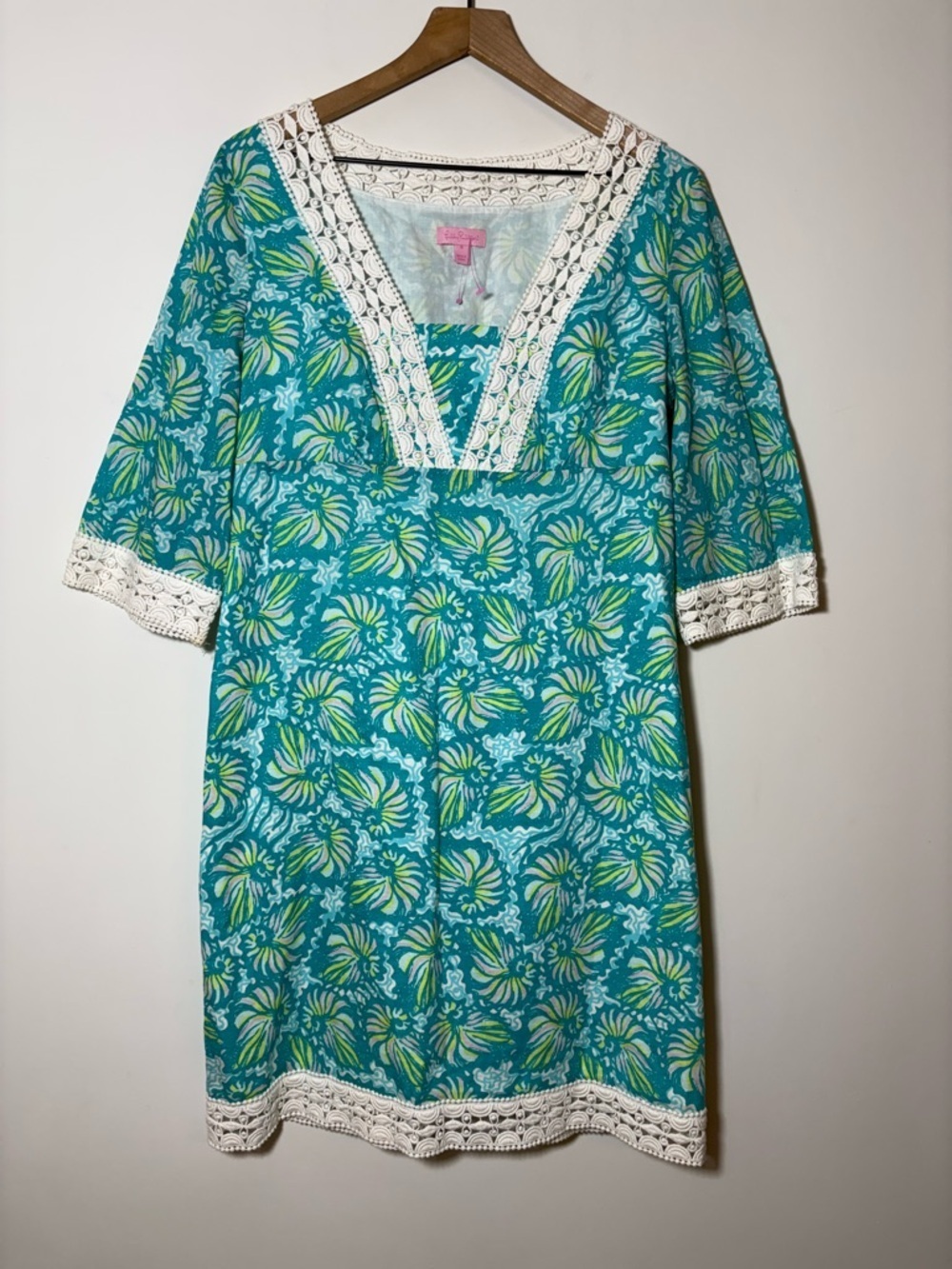 Women's Lilly Pulitzer Sherman Shorely BlueSeashell Swirl Shift Dress Size 8 New - Picture 3 of 7